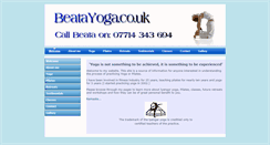Desktop Screenshot of beatayoga.co.uk